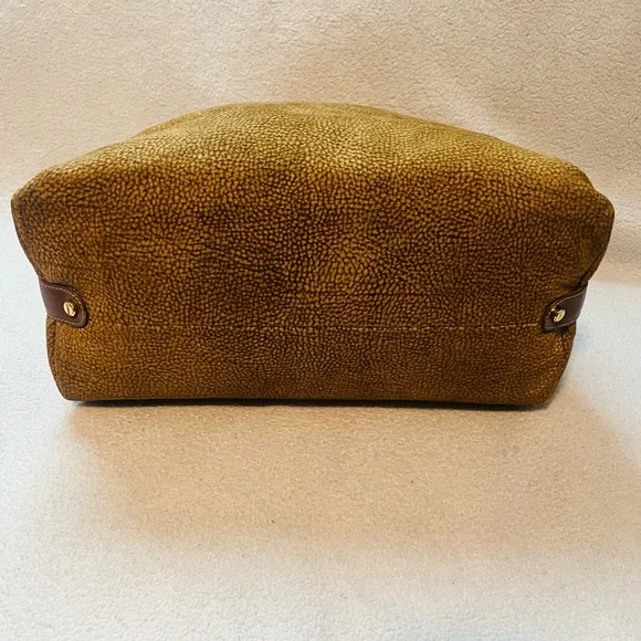 Borbonese Redwall Quail Suede Large Handbag - Picture 10 of 12